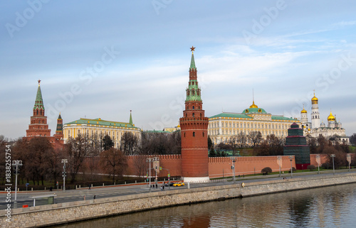 Iconic view of the Moscow Kremlin and the river
