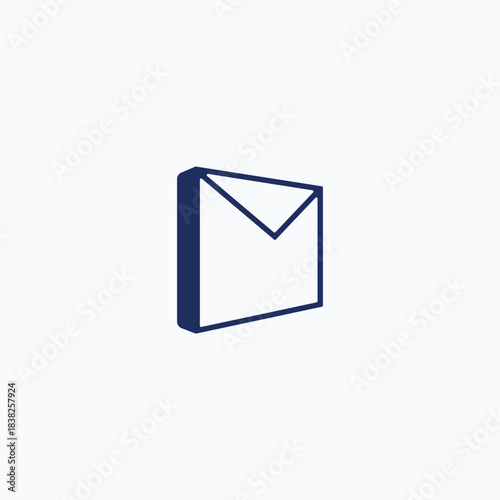 Mail letter message logo design