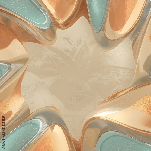 Layered Wave Geological Background