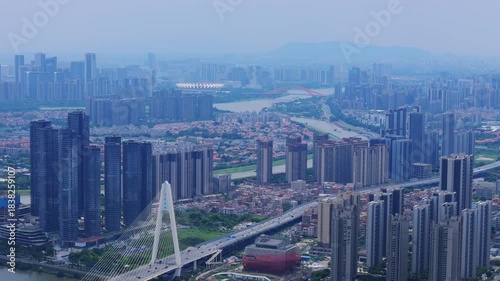 Foshan City Aerial Photography - Modern Urban Skyline with Bridges
