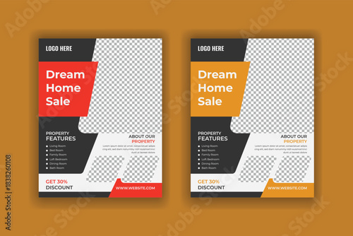 Luxury Family Home Advertisement Flyer Design and Stylish Apartment Promotion Real Estate Poster