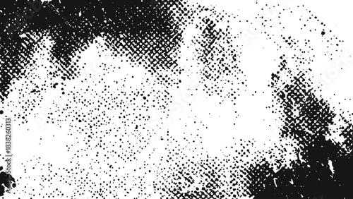 Subtle halftone grunge texture with distressed urban pattern and mild abstract speckled background for modern vector design