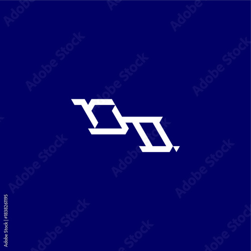 monogram modern logo initial esport concept design OD minimalist techno style letter