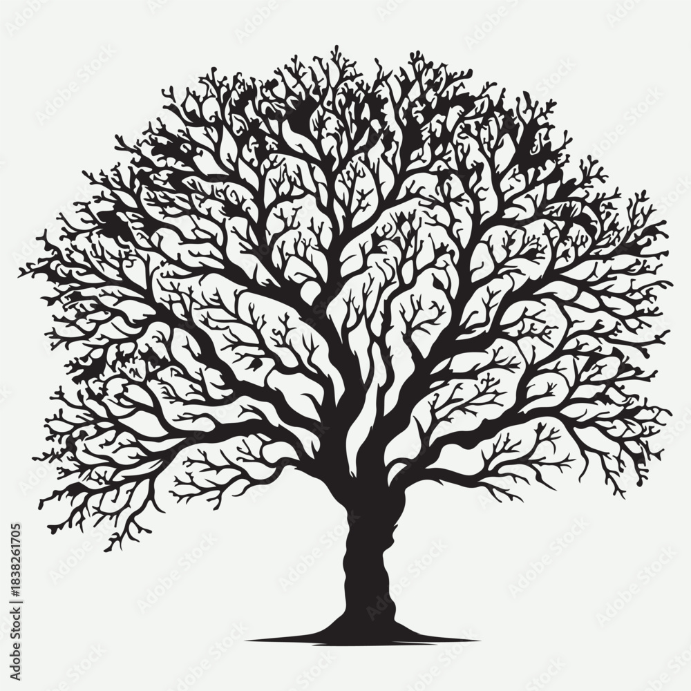 Fototapeta premium Free vector tree sihlouette