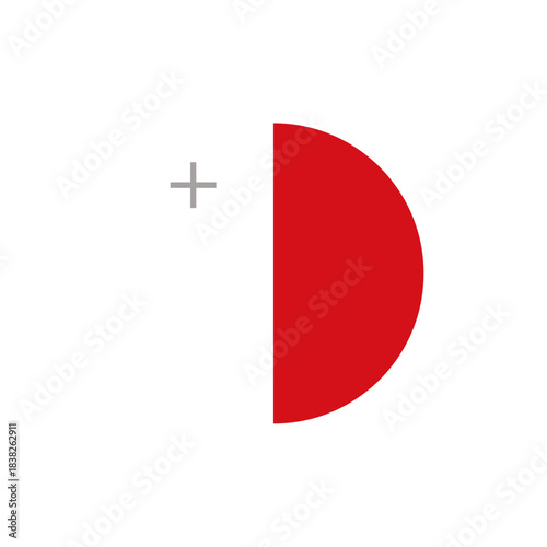 malta flag icon with round shape isolated white and transparent background 