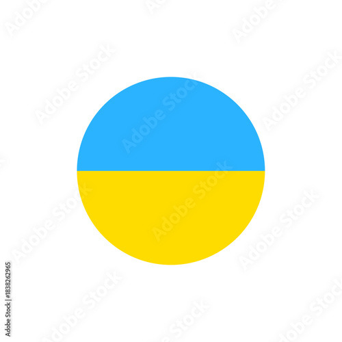 Free Download Blue and Yellow Ukraine Flag Circle Icon – National Symbol of Ukrainian Identity, Sky and Wheat Colors, Patriotic Emblem, Country Pride, Vector Badge - GFXLoad
