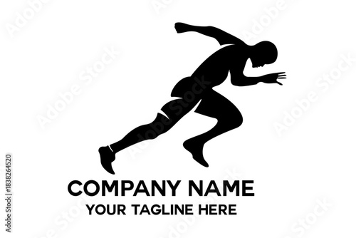 silhouette of a man jogging