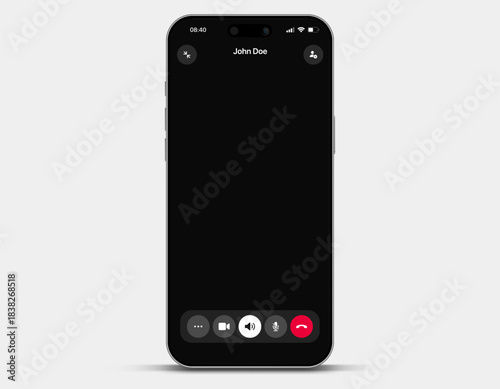 Phone calling icon set. Streaming icon set. Video call buttons set. Collection of internet conversation buttons. A set of video communication elements. Stock vector EPS10.