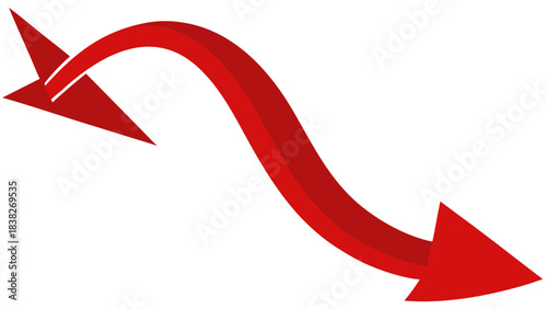 red curved arrows pointing in opposite directions