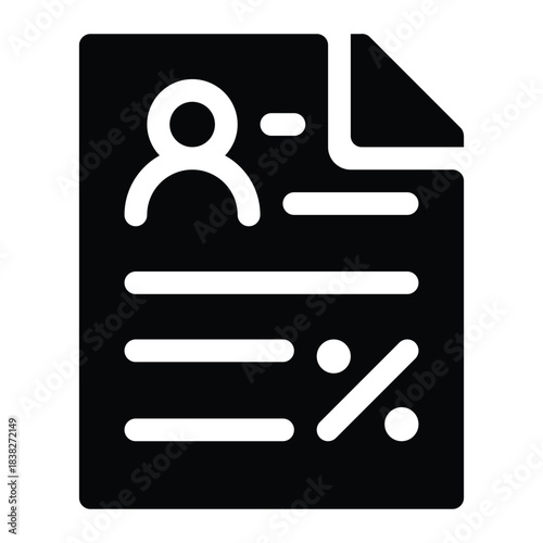 Solid taxpayer icon for citizen, payee, income tax, and compliance filer.