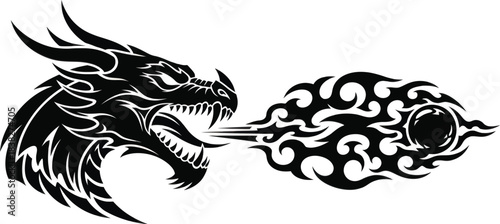 Fire Breathing Dragon Mythical Creature Vector