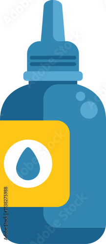 Nasal spray bottle containing medicine to help a patient with a blocked nose breathe more easily