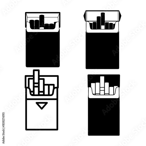 cigarette pack, red and white, smoking addiction, harmful addiction in a pack