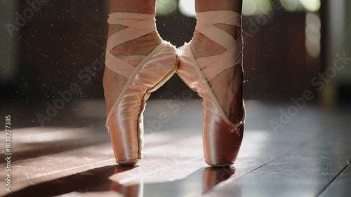 Pointes de ballerine en studio