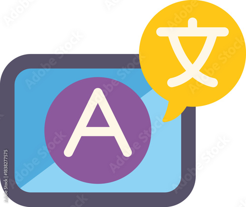 Online language translator app is displaying foreign text on screen, enabling seamless communication across language barriers