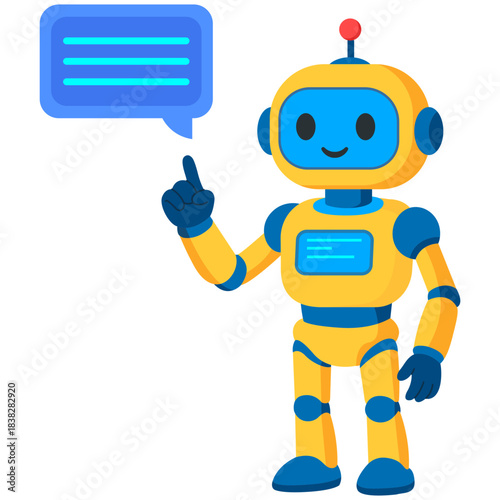 Friendly AI Chatbot Assistant Icon