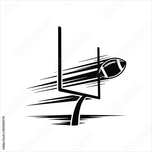Touchdown Football Vector Art  Fast Motion Ball Illustration