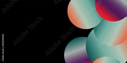 Geometric abstract background. Trendy gradient circle shape composition. Modern graphic design. Suitable for posters, banners, brochures, websites, pamphlets. eps 10