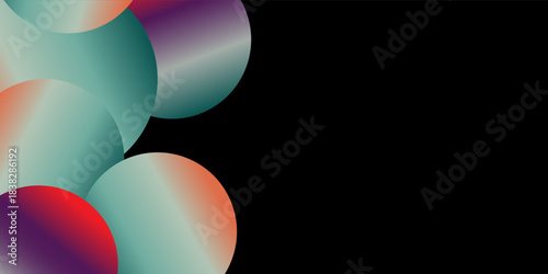 Geometric abstract background. Trendy gradient circle shape composition. Modern graphic design. Suitable for posters, banners, brochures, websites, pamphlets. eps 10