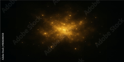 Abstract blue light galaxy background with stars in the dark night sky