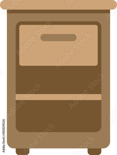 Simple and elegant nightstand featuring a drawer and a shelf, perfect for bedroom storage