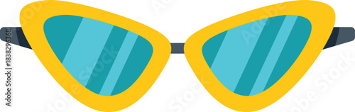 Stylish yellow cateye sunglasses reflecting the vibrant energy of summer