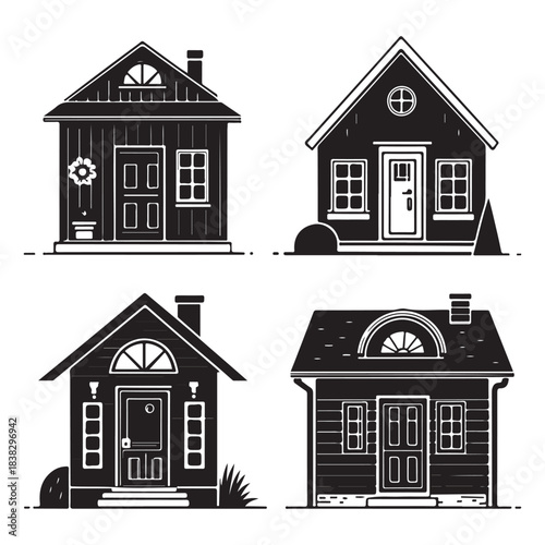 Real estate symbol, vector art illustration on white background use for web and app design banner design.
