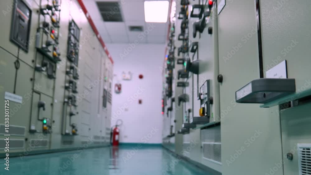 Electricity control panel substation, industrial power distribution ...