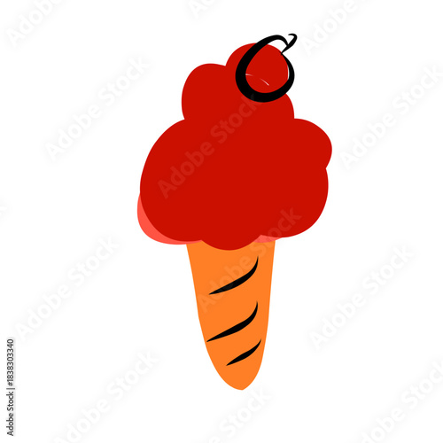 Simple Ice Cream Cone Drawing
