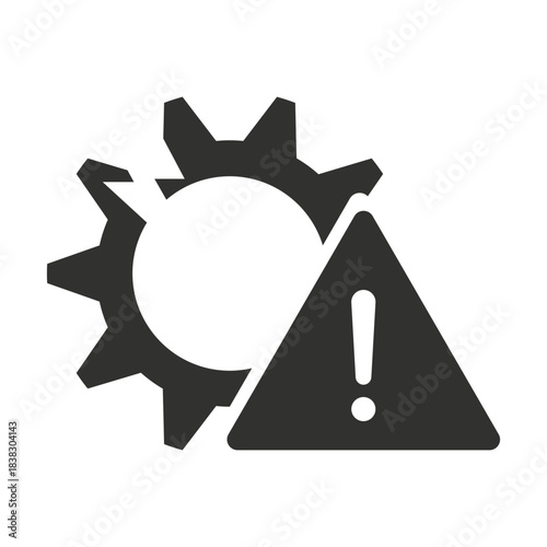 gear risk management flat icon