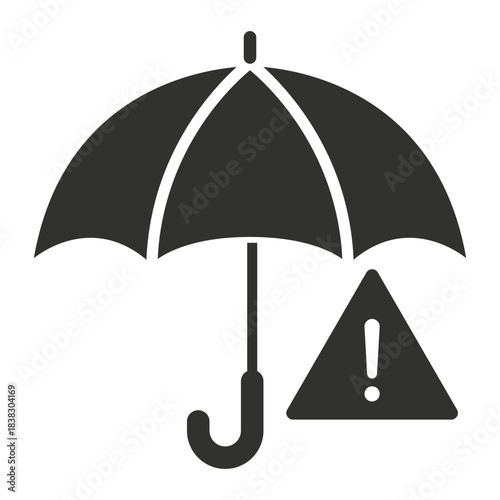 umbrella risk management flat icon