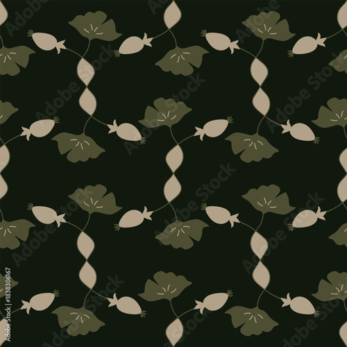 Seamless decorative elegant pattern with flowers. Print for textile, wallpaper, covers, surface. Retro stylization. For fashion fabric.