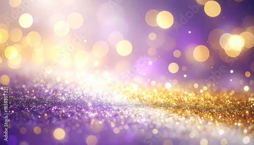 Zarter rosa Glitzerhintergrund mit warmen Bokeh-Lichtern