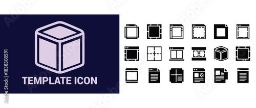 Discover stunning collection of modern website layout and design template icons for seamless user interface development