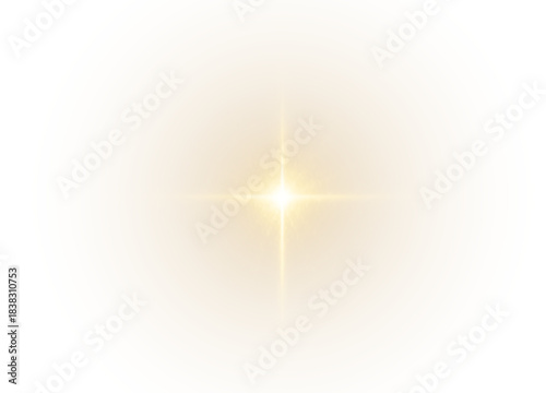 Bright sunlight PNG with star shine, space flare, and glowing flash. This PNG sparkle works beautifully for vector light effects or cosmic visuals. A vivid PNG ideal for radiant design accents.
