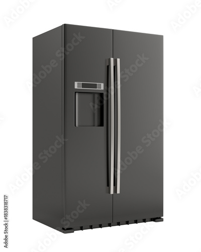 Refrigerator on white background. Isolated 3D illustration