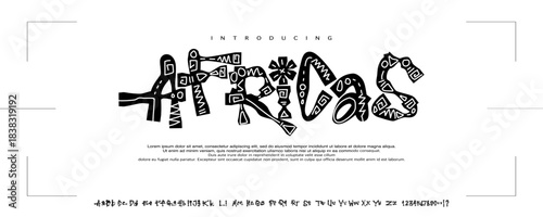 Africas Font is A bold decorative display font inspired by African tribal patterns with expressive hand-drawn forms and cultural character.