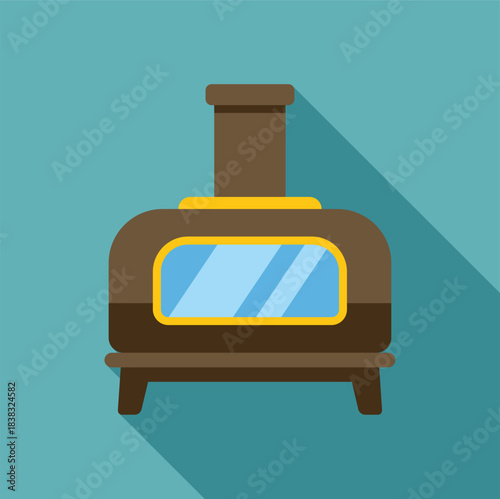 Modern wood stove emitting comforting warmth, perfect for cozy interiors