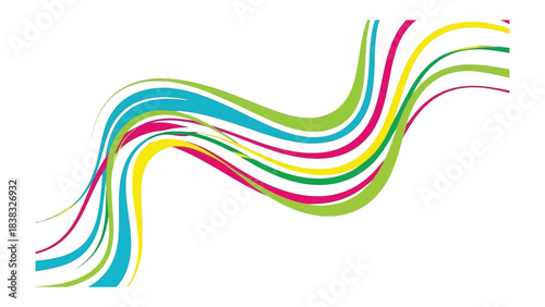 Vibrant Flowing Lines: A dynamic design of colorful, flowing lines creates a sense of movement and energy, evoking a feeling of creativity and innovation.