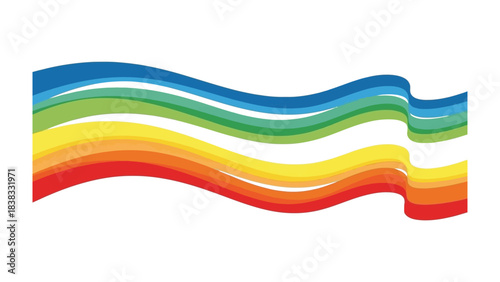 Colorful Wave: A vibrant spectrum of hues in a flowing wave design, representing diversity and harmony, this image encapsulates the essence of a dynamic and inclusive visual expression. 