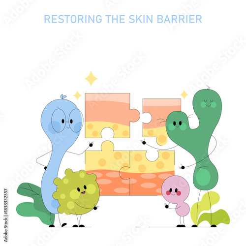 Cartoon Characters Restoring Skin Barrier Puzzle