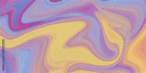 Abstract orange silk fabric texture with soft flowing golden light wave design. Abstract colorful wave pattern with soft blue, purple, and pink flowing silk texture design illustration. bright spectra