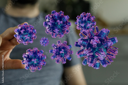Artistic rendering of virus...