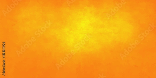 Abstract orange and yellow watercolor paint texture pattern with grunge design and burning hot flame illustration