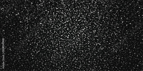 Dark abstract asphalt texture background with pattern of glistening rain drops on a rough black surface. Dark macro closeup of rough black asphalt road stone surface. rough bitumen pattern, metallic