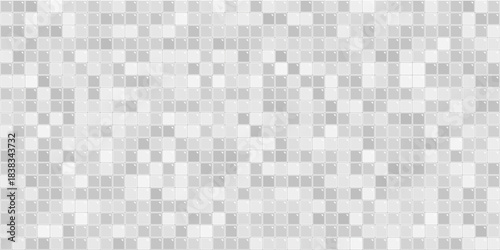 Black random cells with corners grid texture on white background. FUI science grid backdrop. Math or technological notebook blank sheet.