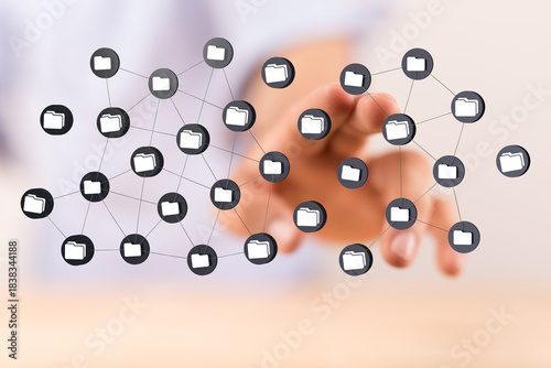 Abstract concept of data co...