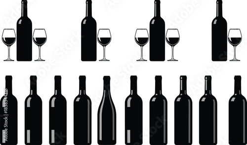 Vector silhouette collection of professional tailors and seamstresses operating sewing machines and cutting fabric, illustrating garment production and manual trade careers.