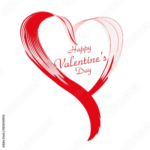 happy Valentine's Day Poster or banner with many hearts. vector illustration design