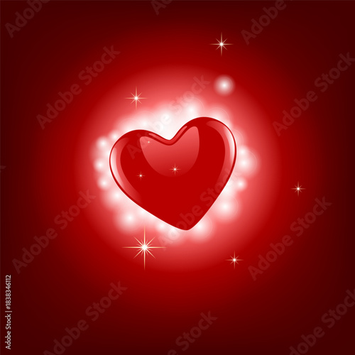 happy Valentine's Day Poster or banner with many hearts. vector illustration design